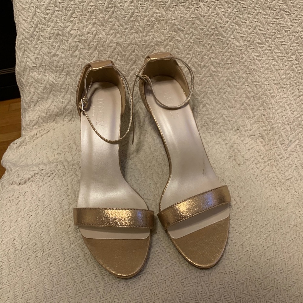 David’s Bridal Rose gold heels.
